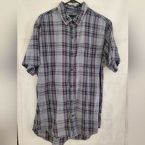 Pacsun Gray Long Fit Button Up Large **